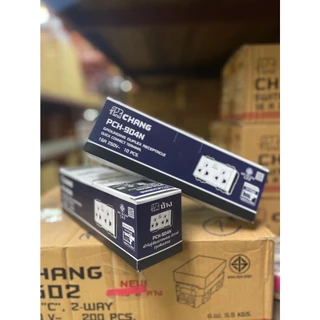 เต้ารับ ปลั๊กกราวด์คู่ (แบบเสียสาย) CHANG (ราคา/10ตัว) รุ่น PCH-904N [*4-UF-CH0109]