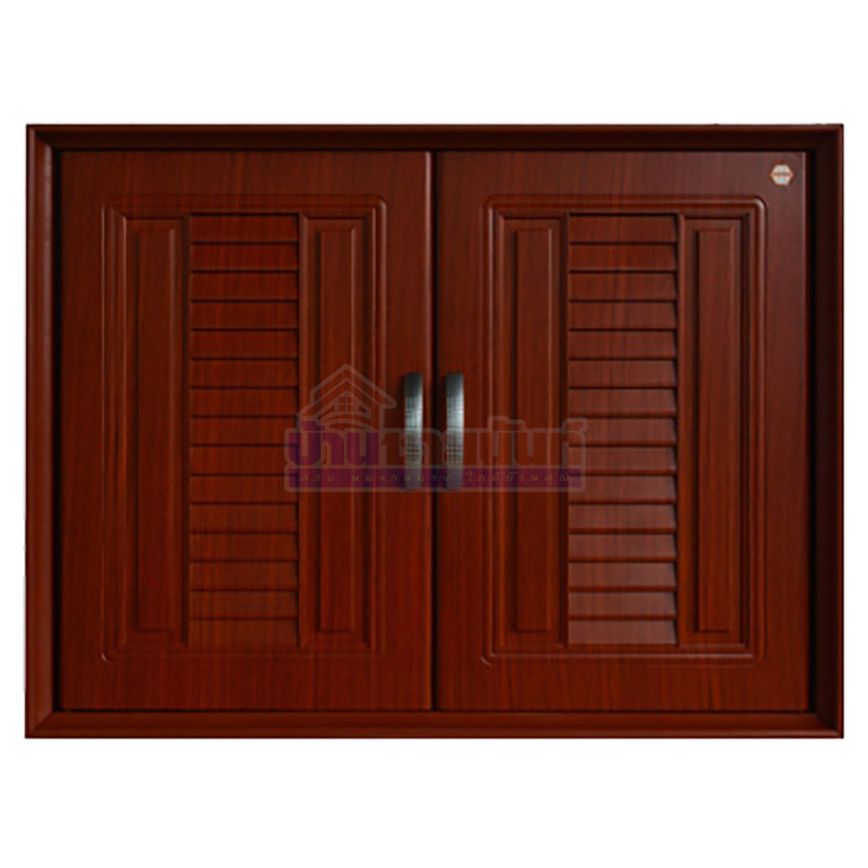 SUPER บานซิงค์คู่ L1 APSSU4-2L-MH ลายเกล็ดมะฮอกกานี