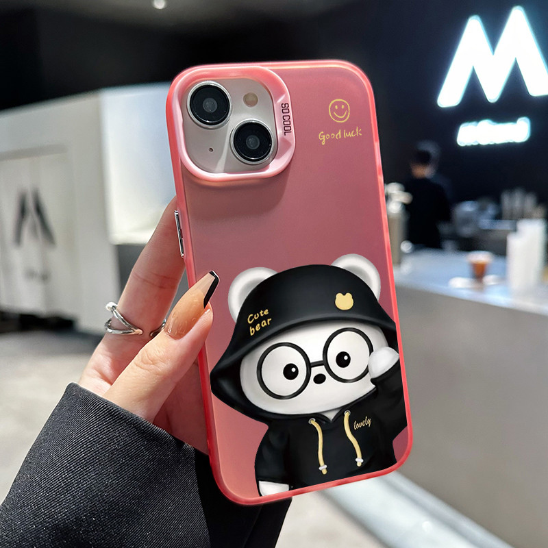 เคสสำหรับ OPPO A5 A3s A12e A7 A5s A12 A12s A11k Realme C1 เคสโทรศัพท์โปร่งใสแพนด้าการ์ตูน - รูปที่ 6