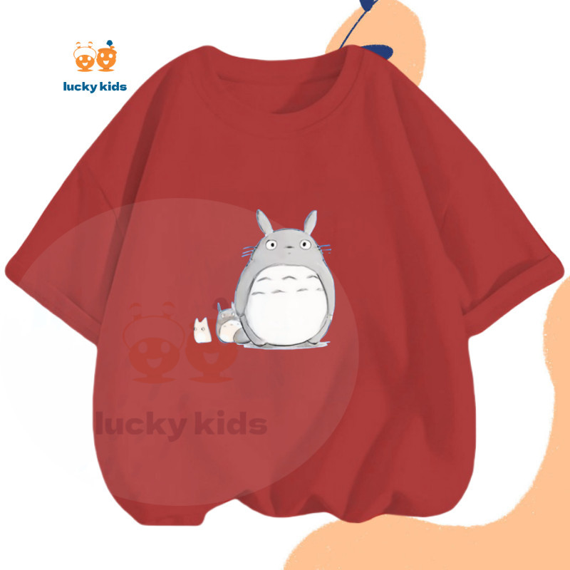 🌸(จัดส่งเร็ว ๆ นี้) เสื้อยืดเด็กผ้าฝ้ายแท้ลายการ์ตูนสไตล์ญี่ปุ่นมีความยืดหยุ่นไม่เปลี่ยนแปลง⭐LUCKY K