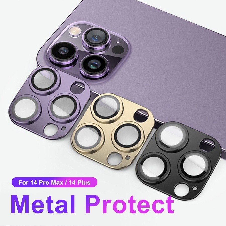 Metal Ring ฟิล์มกล้อง For iPhone 16 Pro Max 13 11 15 14 Plus 12 Mini 15promax 16promax 14promax 13pr