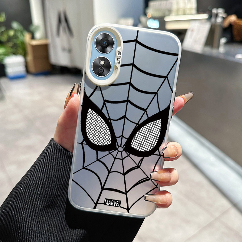 เคสสำหรับ OPPO A17 A17K A16 A16s A54s A16K A16E A15 A15s A35 เคสโทรศัพท์สไปเดอร์แมนจากมาร์เวลใส