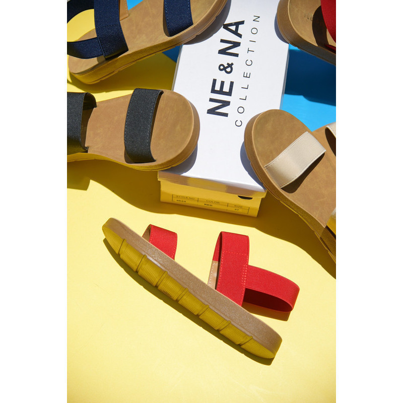 รองเท้าเเฟชั่นผู้หญิงเเบบเเตะสวมรัดส้นเท้า No. 4624 NE&NA Collection Shoes