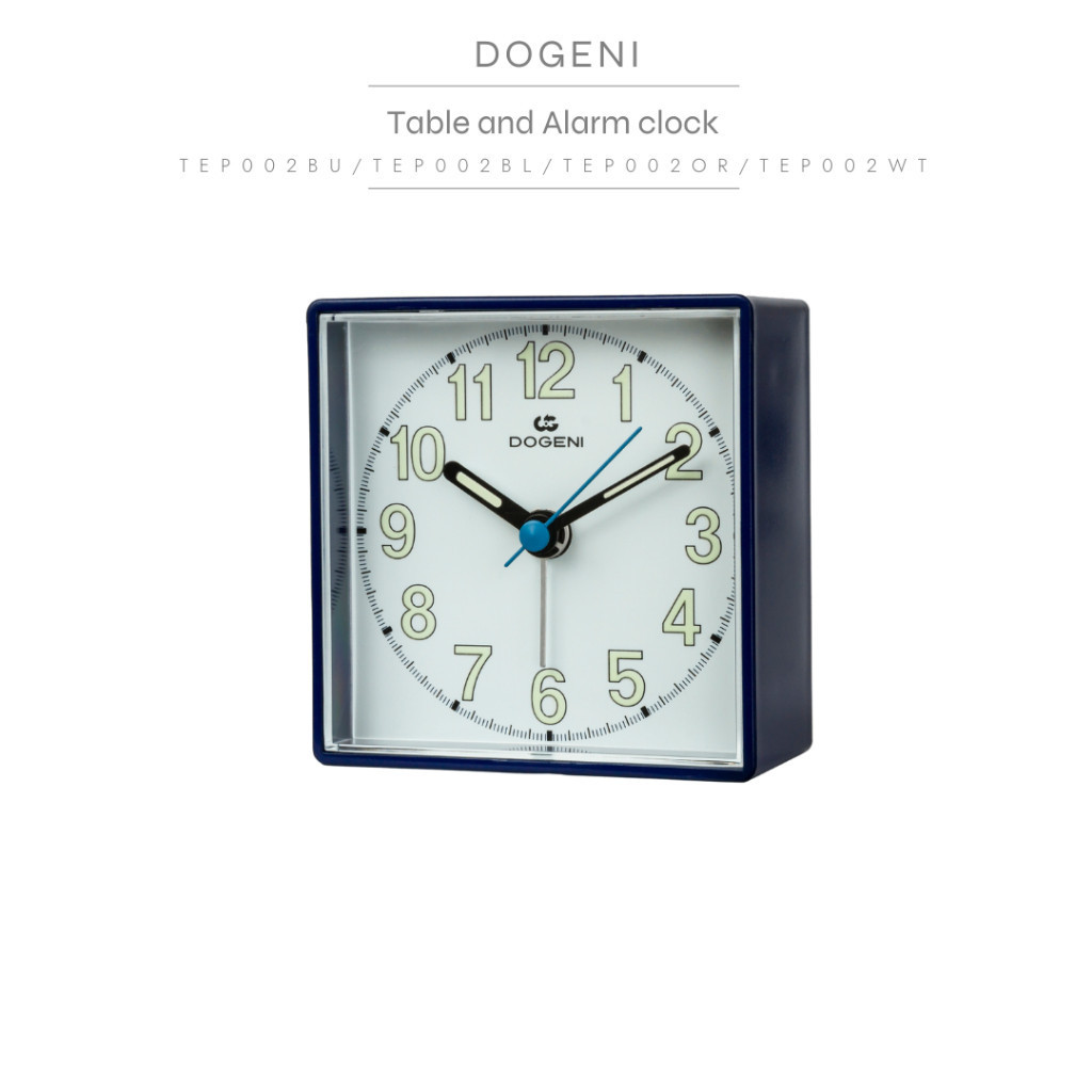 DOGENI นาฬิกาปลุก Alarm Clock (TEP002BU/TEP002BL/TEP002OR/TEP002WT) มีพรายน้ำ