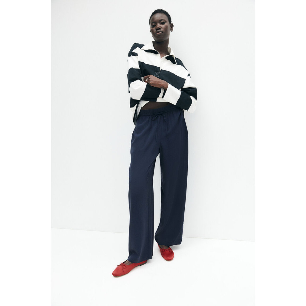 H&M(เอชแอนด์เอ็ม) กางเกงทรงกว้างแบบดึงขึ้น ผู้หญิง 1217677_7