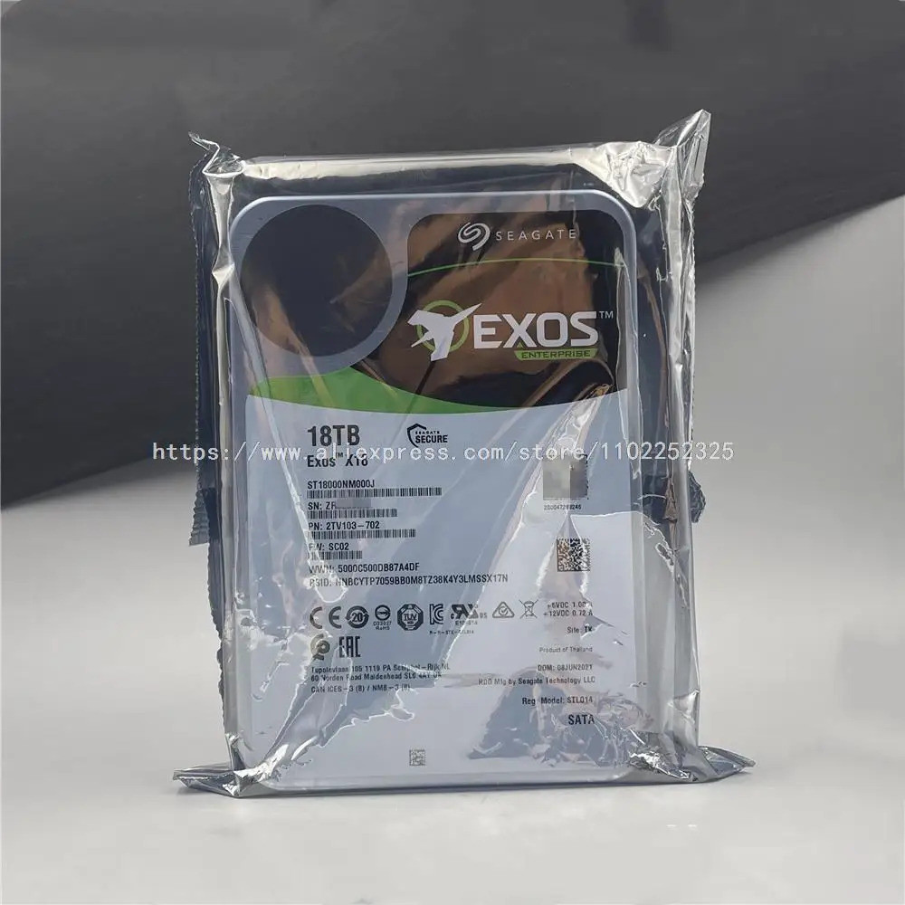 <0>สำหรับฮาร์ดดิส Seagate 18TB Exos X18 SATA 3.5" ฮาร์ดไดรฟ์ระดับองค์กร ST18000NM000J