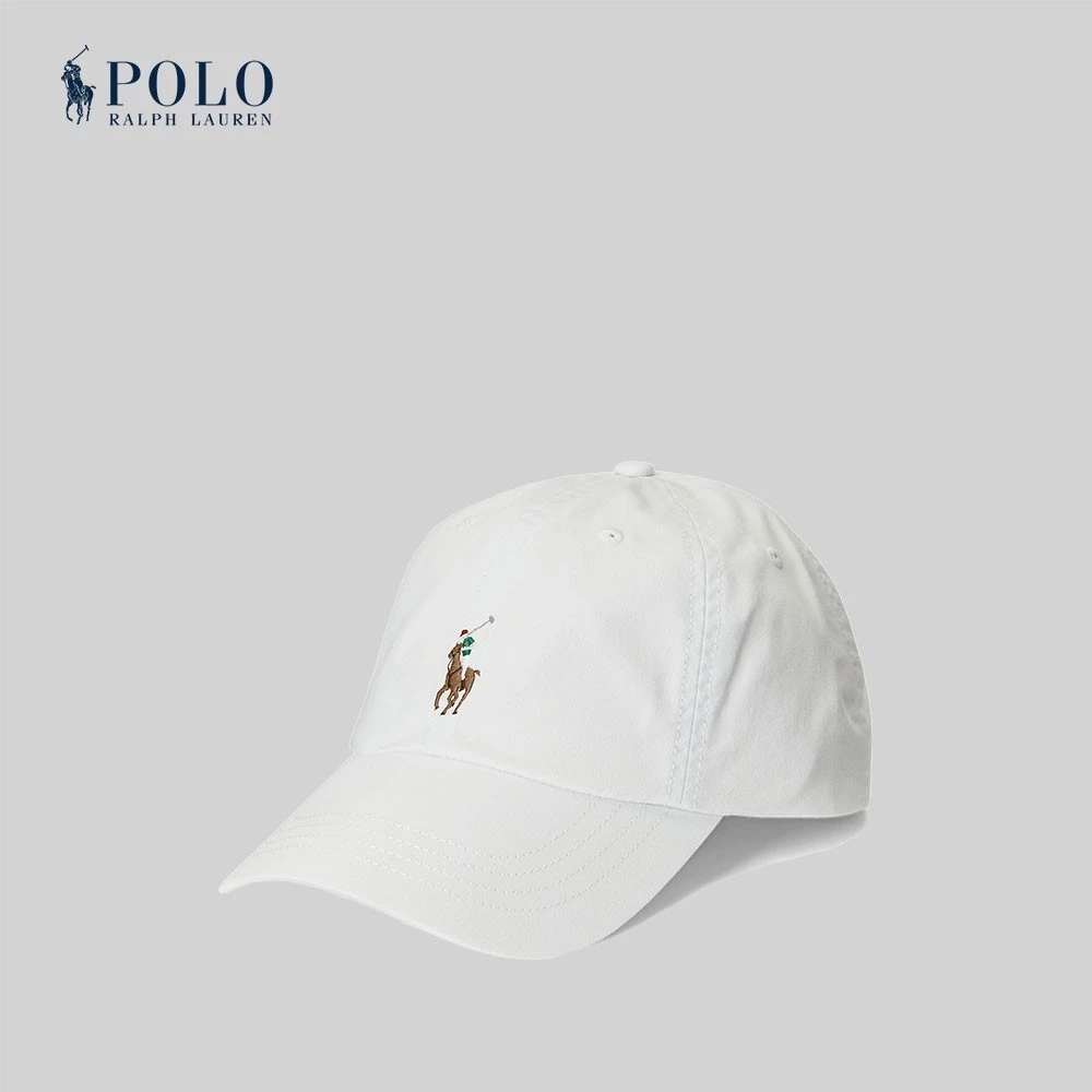 Polo Ralph Lauren หมวกผู้ชาย Stretch-Cotton Twill Ball Cap รุ่น MAPOHGS0J421329 สีขาว