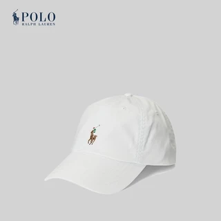 Polo Ralph Lauren หมวกผู้ชาย Stretch-Cotton Twill Ball Cap รุ่น MAPOHGS0J421329 สีขาว