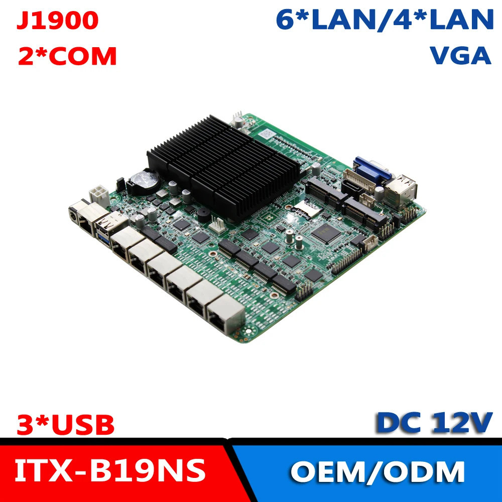 เมนบอร์ดเราเตอร์ LAN J1900 6/4 Pfsense หกพอร์ต Ethernet ITX ไฟร์วอลล์
