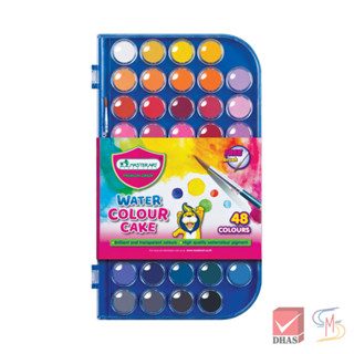 Master Art มาสเตอร์อาร์ต สีน้ำ สีน้ำก้อน 48 สี กล่องพลาสติก …