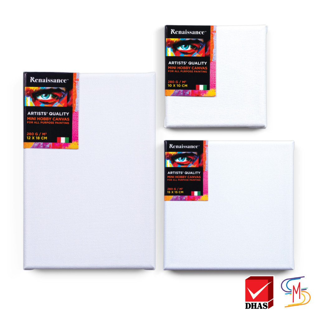 Renaissance เฟรมผ้าใบ เฟรมวาดรูป ผ้าใบแคนวาส MINI HOBBY 280G จำนวน 1 ชิ้น