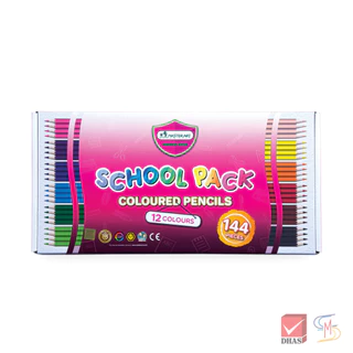 Master Art มาสเตอร์อาร์ต สีไม้ ดินสอสีไม้ 12 สี 144 แท่ง รุ่น School pack (1 ชุด)