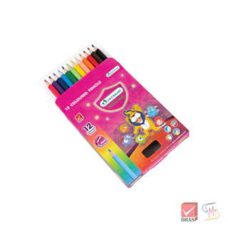 Master Art มาสเตอร์อาร์ต สีไม้ ดินสอสีไม้ แท่งสั้น 12 สี รุ่นซุปเปอร์ไบรท์ จำนวน 1 กล่อง