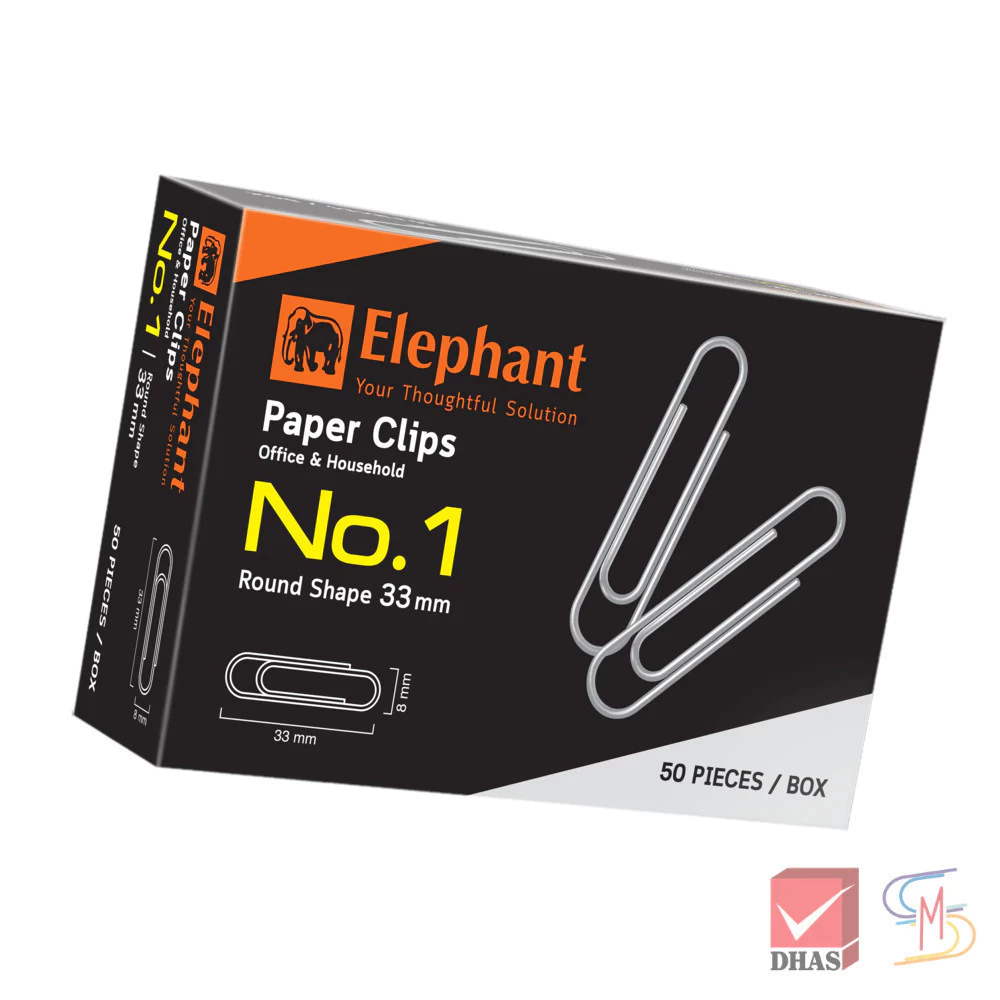 Elephant ตราช้าง ลวดเสียบกระดาษแบบกลม NO.1 33 มม.