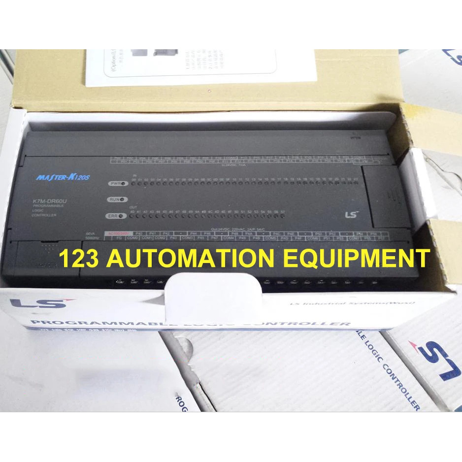 กล่องต้นฉบับใหม่ K7M-DR60U ซีรีส์ LS K120S หน่วย PLC ขั้นพื้นฐาน