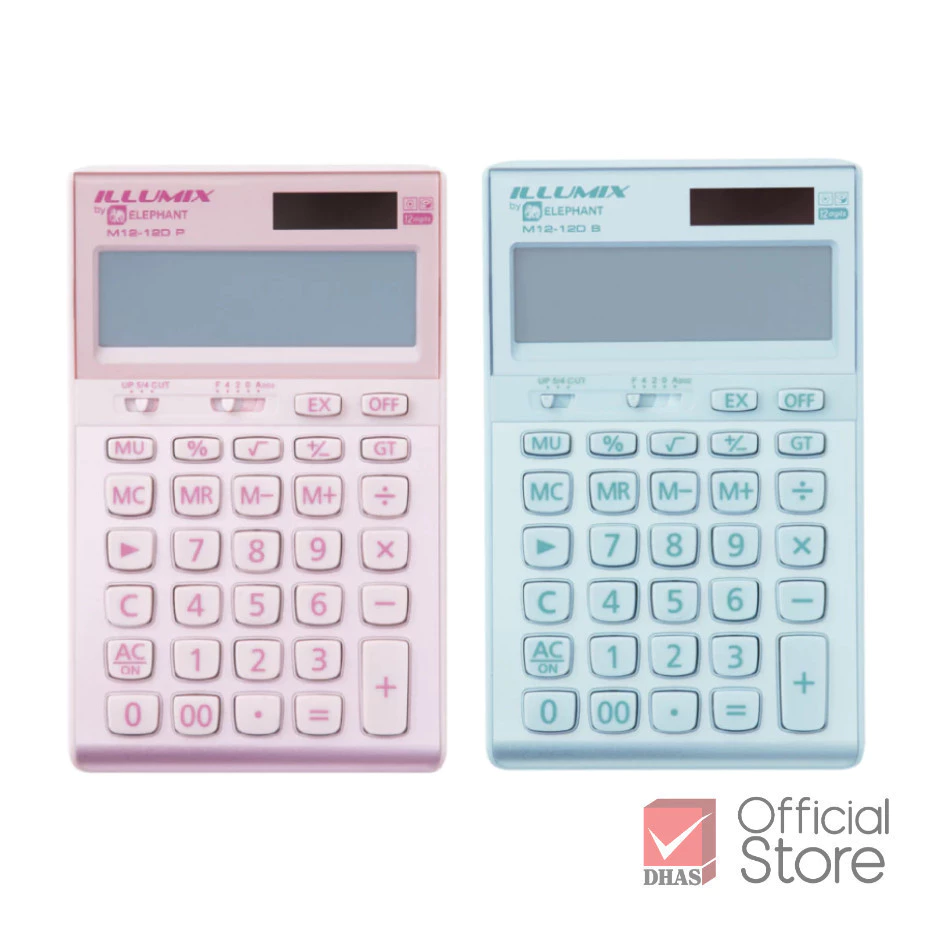 Illumix เครื่องคิดเลข เครื่องคิดเลขขนาดกลาง รุ่น M12-12D จำนวน 1 เครื่อง