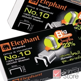 Elephant ลวดเย็บกระดาษ No.10 Big Boom จำนวน 1 กล่อง
