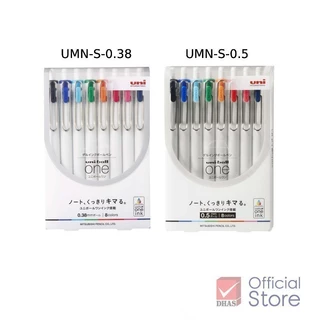 Uni ปากกา ปากกาเจล Uni-ball One UMN-S-38,05 8 สี จำนวน 1 เซต