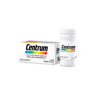 [ส่งฟรี] CENTRUM ACTIVE DIETARY SUPPLEMENT 108sx2 เซนทรัม ผลิตภัณฑ์เสริมอาหาร วิตามินรวม สำหรับทุกคน 108เม็ด แพ็ค2