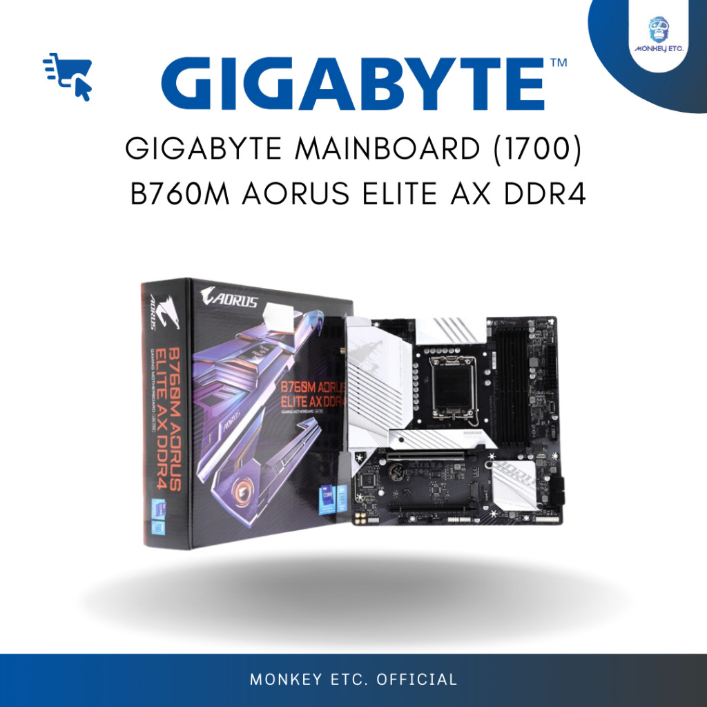 MAINBOARD (1700) GIGABYTE B760M AORUS ELITE AX DDR4 (REV. 1.1)