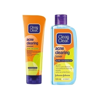 คลีน แอนด์ เคลียร์ เจลล้างหน้า แอคเน่ เคลียรื่ง คลีนเซอร์ + โทนเนอร์ Clean & Clear Acne Clearing Cleanser + Toner