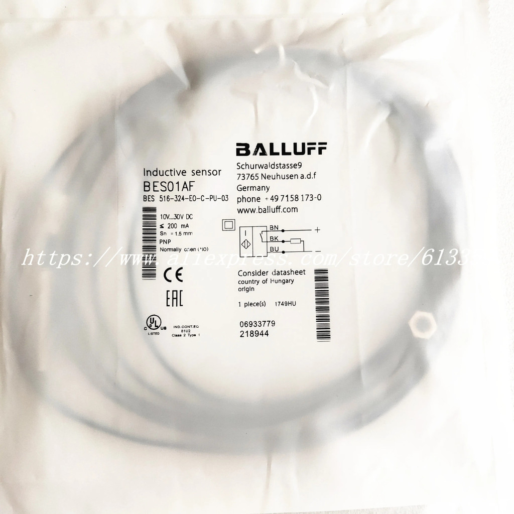 บีเอส 516-324-E0-C-PU-03 เซ็นเซอร์สวิตช์ความใกล้ชิด Balluff ใหม่คุณภาพสูง