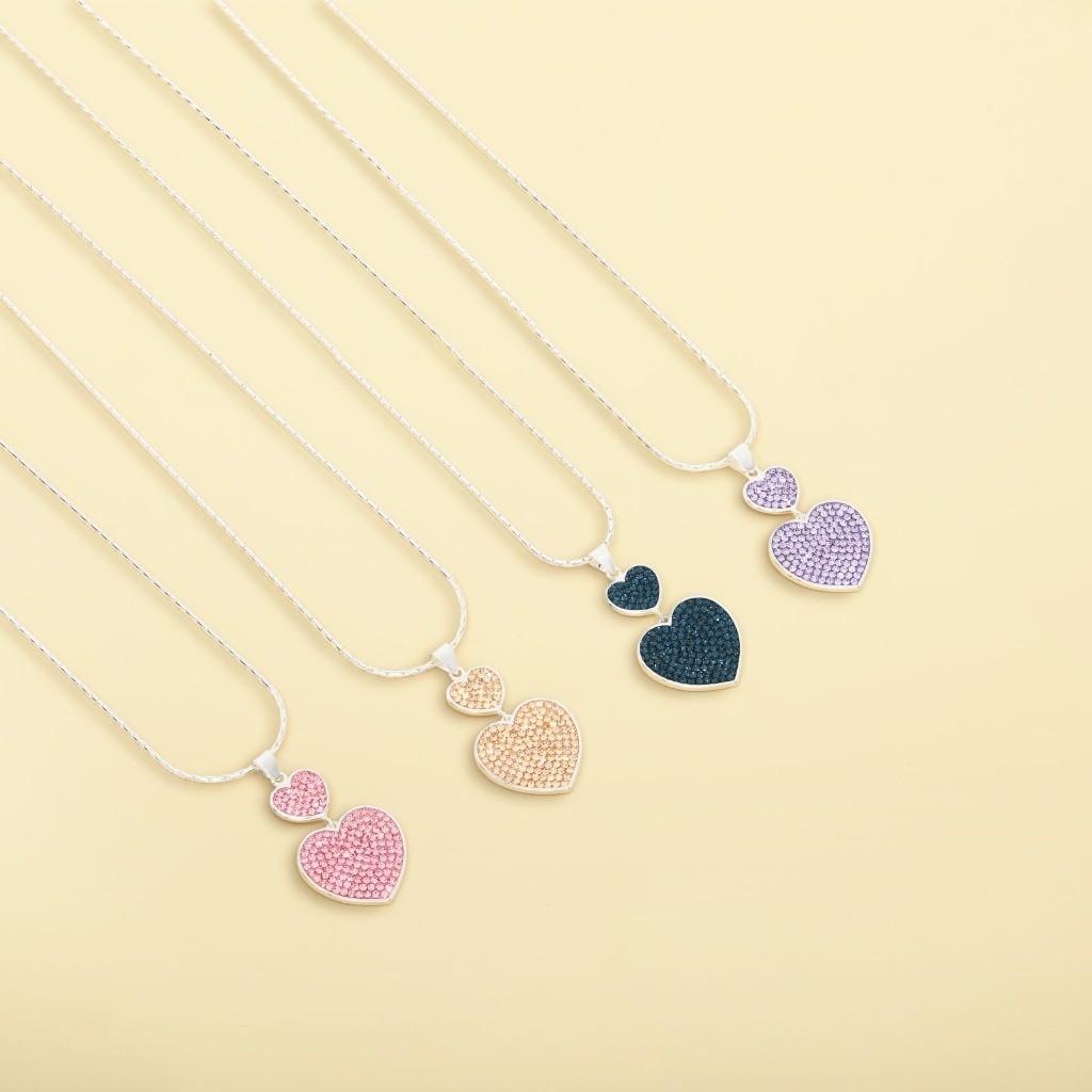 Louis Montini (Jewelry) Sterling Silver 925 Necklace สร้อยคอเงินแท้ 92.5% สร้อยคอผู้หญิง รูปหัวใจ LJNC13 ราคา ถูกที่สุด ดีลบีเคเค
