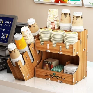 กล่องใส่แก้วกาแฟไม้รักษ์โลก หลายแบบ ช่วยจัดโต๊ะทำงานให้เป็นระเบียบ - สำหรับร้านขายน้ำ