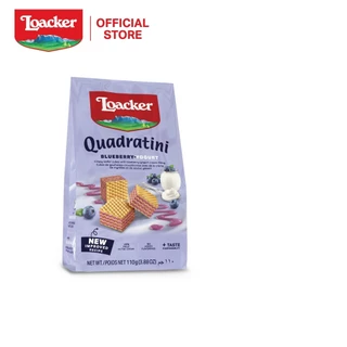 ล็อคเกอร์ ควอดราตินี บูลเบอร์รี่ โยเกิร์ต 110 กรัม / Loacker Quadratini Blueberry 110