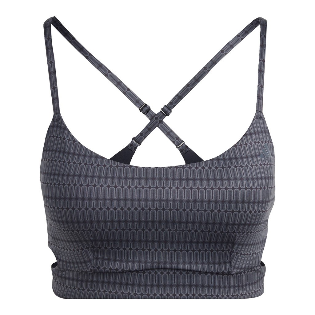 adidas Gym & Training Yoga Studio Light-Support Bra Women Grey IL9574 - รูปที่ 2