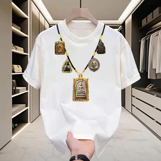 Basi💥เสื้อยืด Oversize คอตตอน100% เกรดพรีเมียม ไม่หดตัว - ลาย Amulet3
