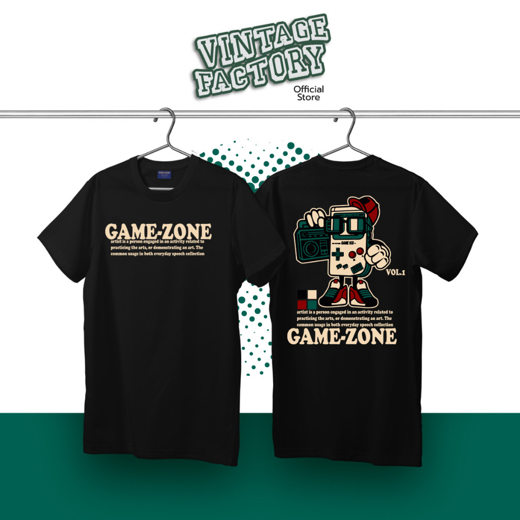 (พร้อมส่ง) เสื้อยืด GAMEZONE - ผ้า Cotton100%