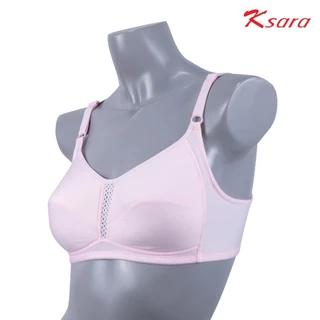 Ksara เสื้อชั้นใน KM9309 บราไร้โครง ของแท้ เกรด A เสริมฟองน้ำบาง แบบ sport เก็บเนื้อด้านข้าง กระชับเต้าทรงสวย