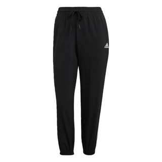 adidas ไลฟ์สไตล์ กางเกงขา 7 ส่วน adidas Essentials Woven 3-Stripes ผู้หญิง สีดำ GM5559