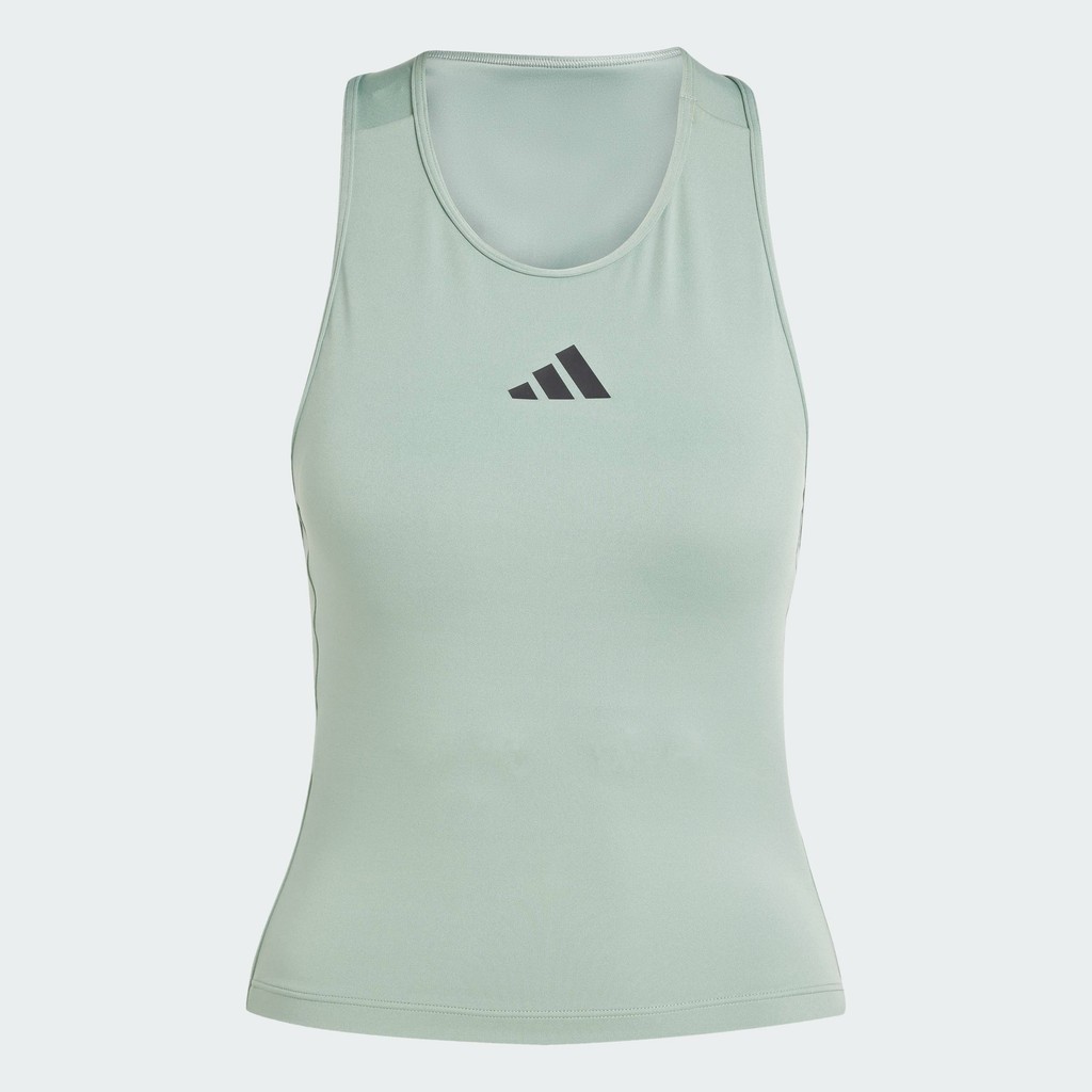 adidas Gym & Training บราท็อปเว้าหลัง Power 3-Stripes ผู้หญิง สีเขียว JJ3509 - รูปที่ 3