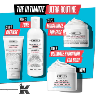KIEHL'S ULTRA FACIAL CREAM 50ML มอยส์เจอร์ไรเซอร์ ครีม บำรุงผิวหน้า เสริมความชุ่มชื้นให้ผิวตลอด 24 ชั่วโมง