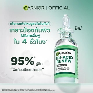 [ลดแหลก 50%!เหลือชิ้นละ192.-ในไลฟ์] การ์นิเย่ ไตร-แอซิด รีนิว สกิน รีนิววัล คอนเซนเทรต x2 Garnier Tri-Acid Renew Skin Re