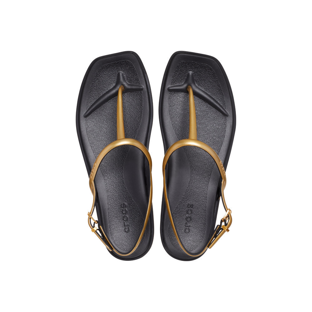 CROCS รองเท้าแตะผู้หญิง MIAMI METALLIC THONG FLIP รุ่น 210039001 - BLACK
