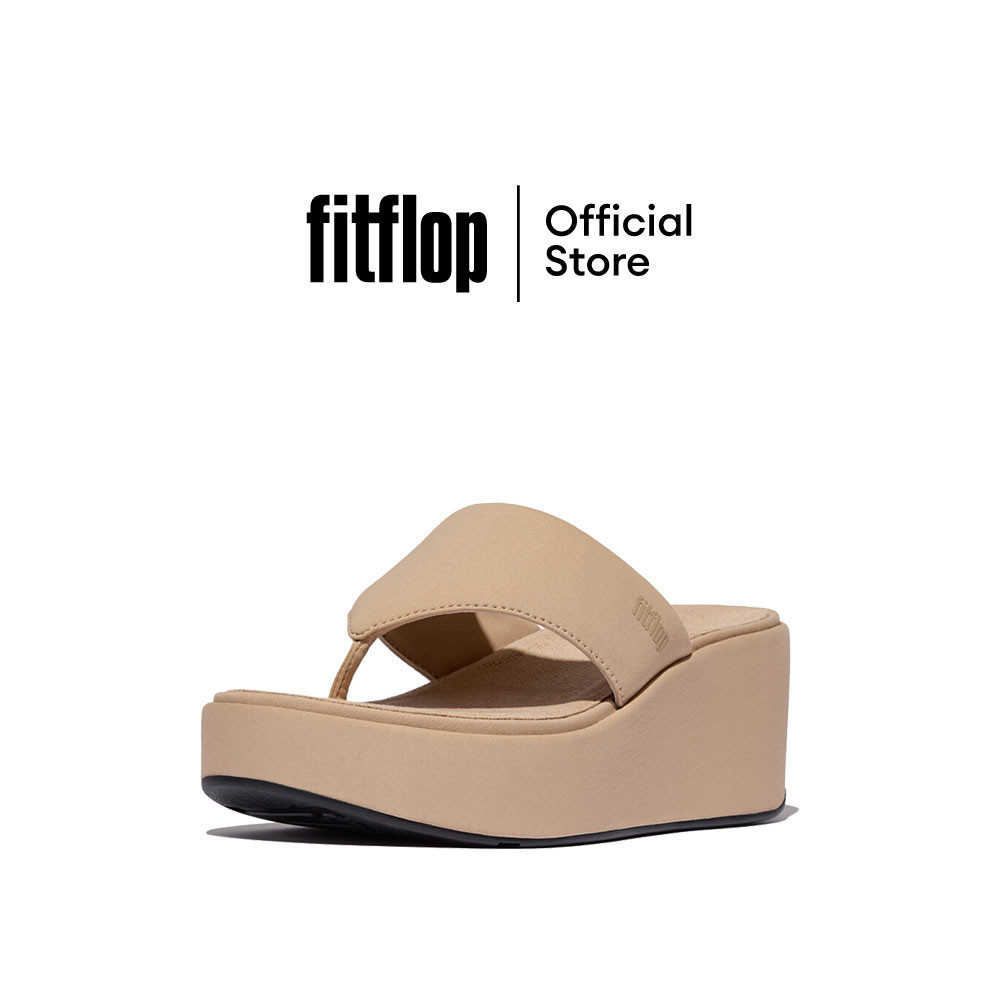FITFLOP PLATFFORMS WEDGE TOE-POST รองเท้าแตะแบบหูหนีบผู้หญิง รุ่น JF8-B41 สี BEIGE