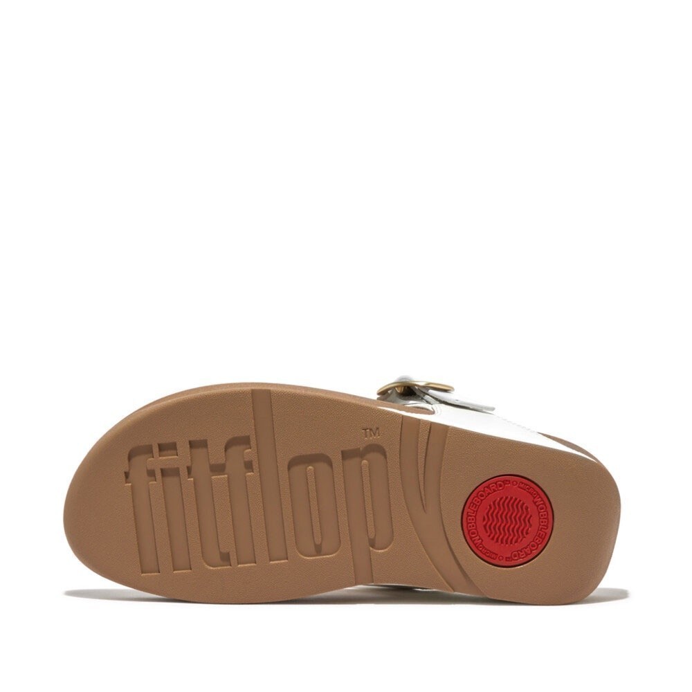 FITFLOP LULU ADJUSTABLE LEATHER รองเท้าแตะแบบหูหนีบผู้หญิง รุ่น ES8-194 สี WHITE