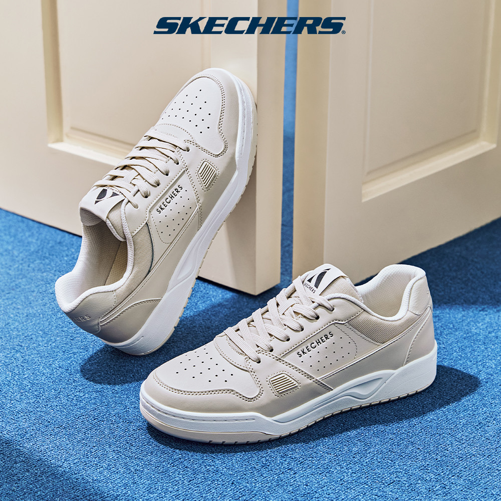 Skechers สเก็ตเชอร์ส รองเท้าผู้ชาย Men SKECHERS Street Koopa Court Tiebreak Shoes - 183250-OFWT Air-Cooled Memory Foam
