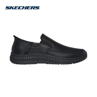 Skechers สเก็ตเชอร์ส รองเท้าผู้ชาย Men Russom Works Shoes - 200249-BLK - Air-Cooled Memory Foam