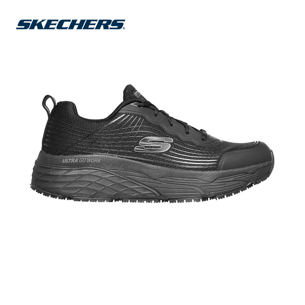 Skechers สเก็ตเชอร์ส รองเท้าทำงานผู้ชาย Men Work Max Cushioning Elite Slip Resistant Rytas Work Shoes - 200021-BLK