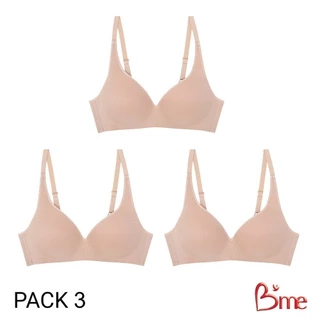 B'me เสื้อชั้นในไร้โครง level 1 ฟองบาง รุ่น ME1C50 (แพ็ก 3 ตัว) สีดำ สีนู้ด