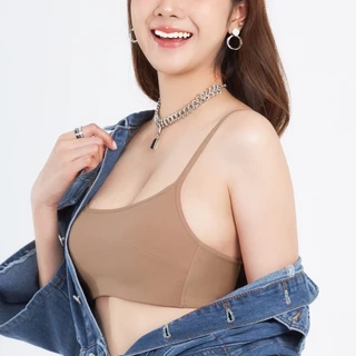 B'me เสื้อชั้นในไร้โครง level 2 ฟองกลาง รุ่น ME1A58 สีดำ สีนู้ด สีโอวัลติน สีครีม สีน้ำตาลอมส้ม