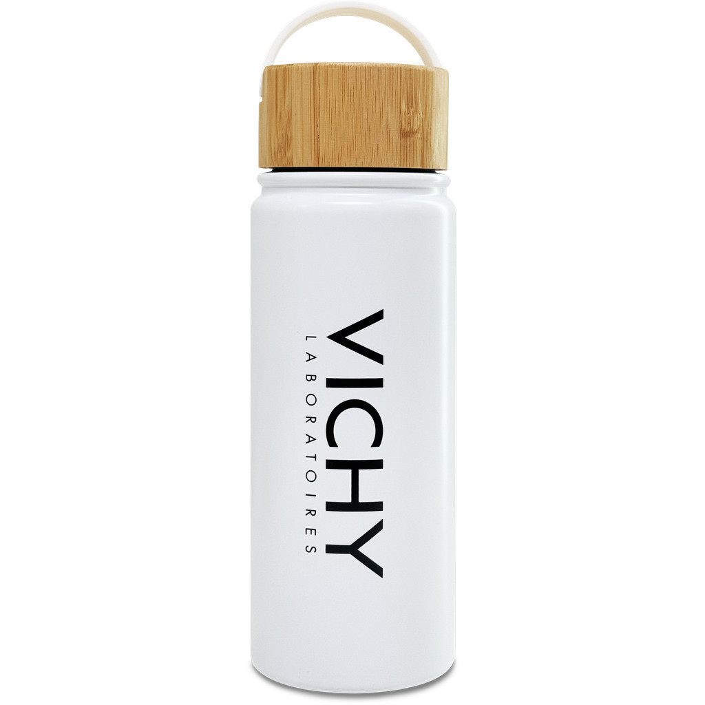 VIC ของแถม กระบอกน้ำพร้อมฝาไม้ไผ่ เก็บความเย็น