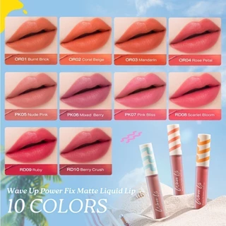 CUTE PRESS WAVE UP POWER FIX MATTE LIQUID LIP สีชัด นุ่มลื่น แนบสนิทเบาสบาย