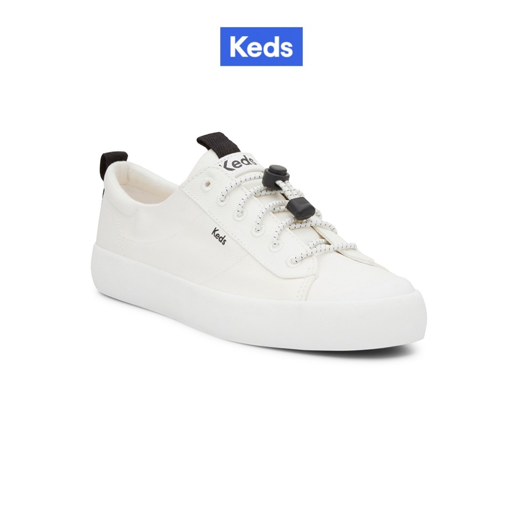 KEDS รองเท้าผ้าใบ แบบผูกเชือก รุ่น KICKBACK TOE CAP TOGGLE สีขาว ( WF68096 )