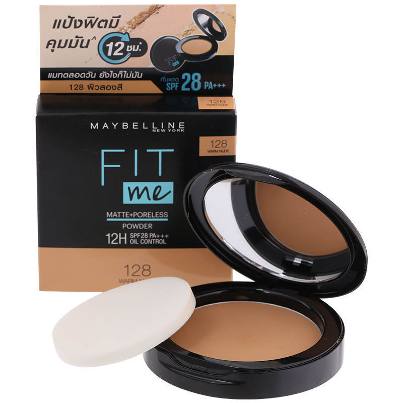 MAYBELLINE เมย์เบลลีนพาวเดอร์ฟิตมีแมทพอร์เลสออยล์คอนโทรลเบอร์128 6กรัม [6902395762430]