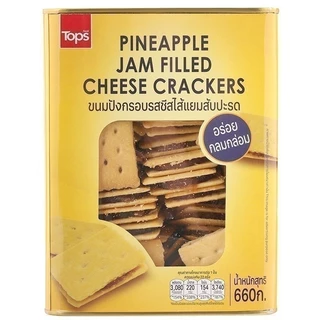 TOPS ท็อปส์ขนมปังกรอบรสชีสไส้แยมสับปะรด 660กรัม [8853474062683]